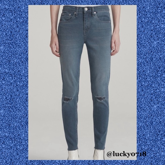 Rag & Bone High Rise Cropped Ankle Skinny in Alec Sz 27 - Picture 2 of 11